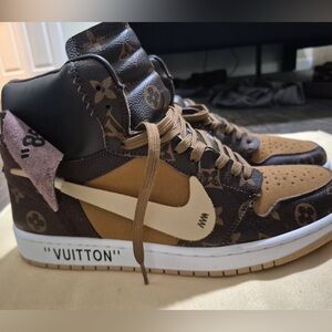 Louis Vuitton Monogram Brown and Tan Sneakers